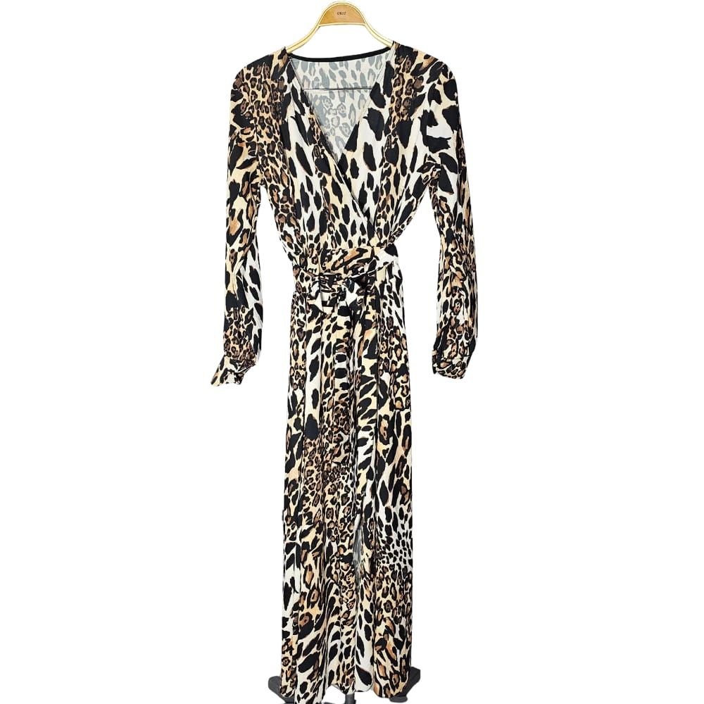 B -  Robe longue leopard taille L  #510