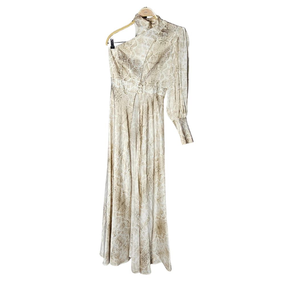 B -  Robe leopard avec fente  beige taille M (vendu sans pantalon blanc)  #512
