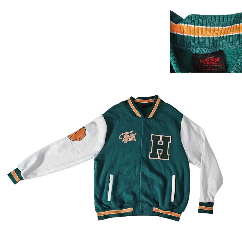 B -  veste universitaire Hawkins Tigers de Stranger Things taille L #516