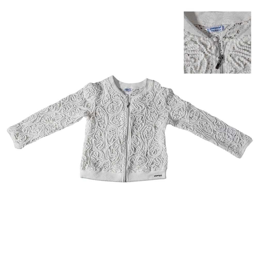 B -  gilet zippé blanc 6/7 ans #528