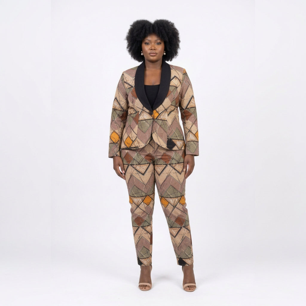Ensemble Tailleur WAX Femme Taille L  #560