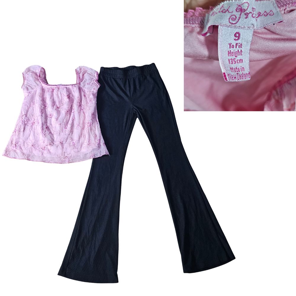 Ensemble pantalon évasé + haut 8 ans #577