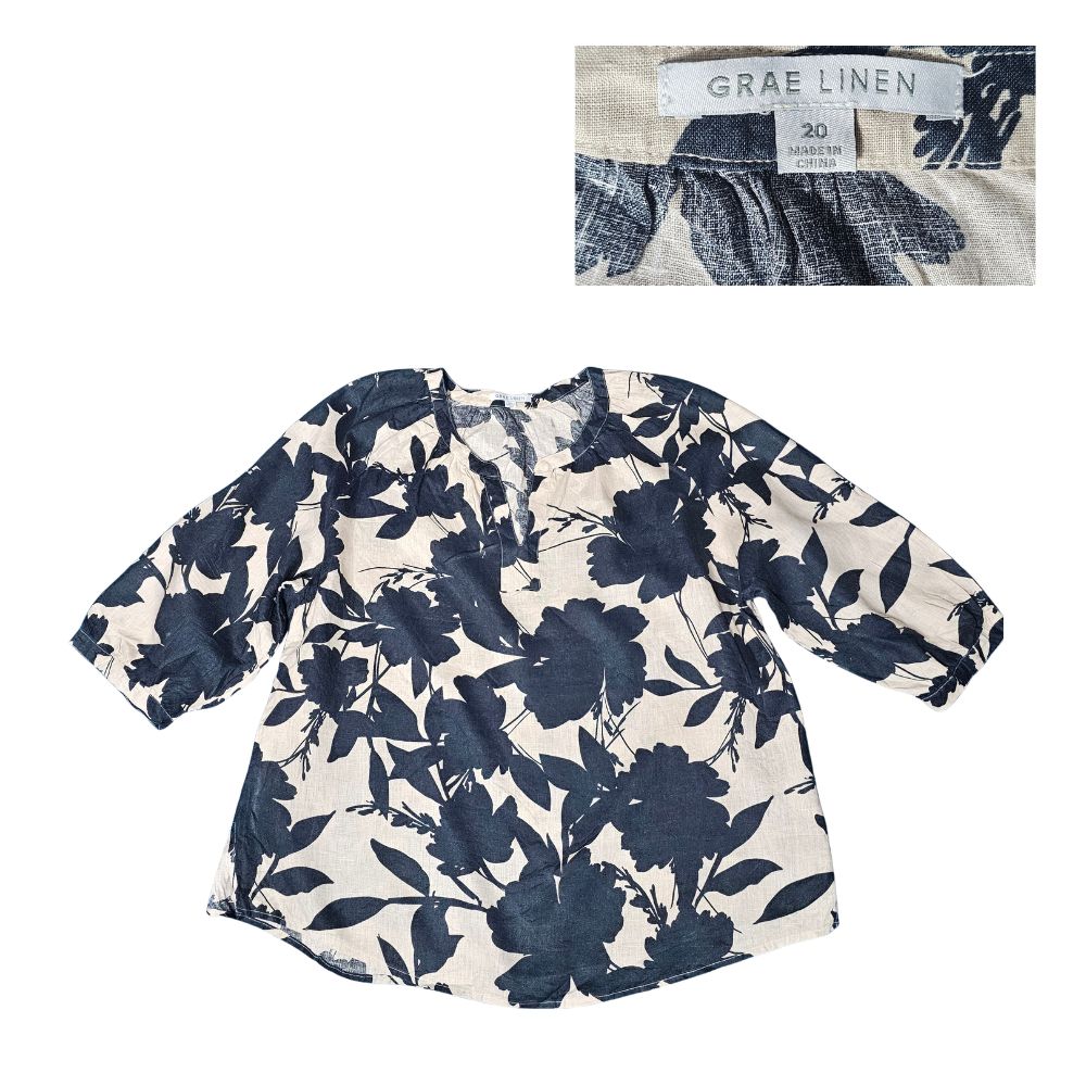 blouse à  motif floral XXL#597