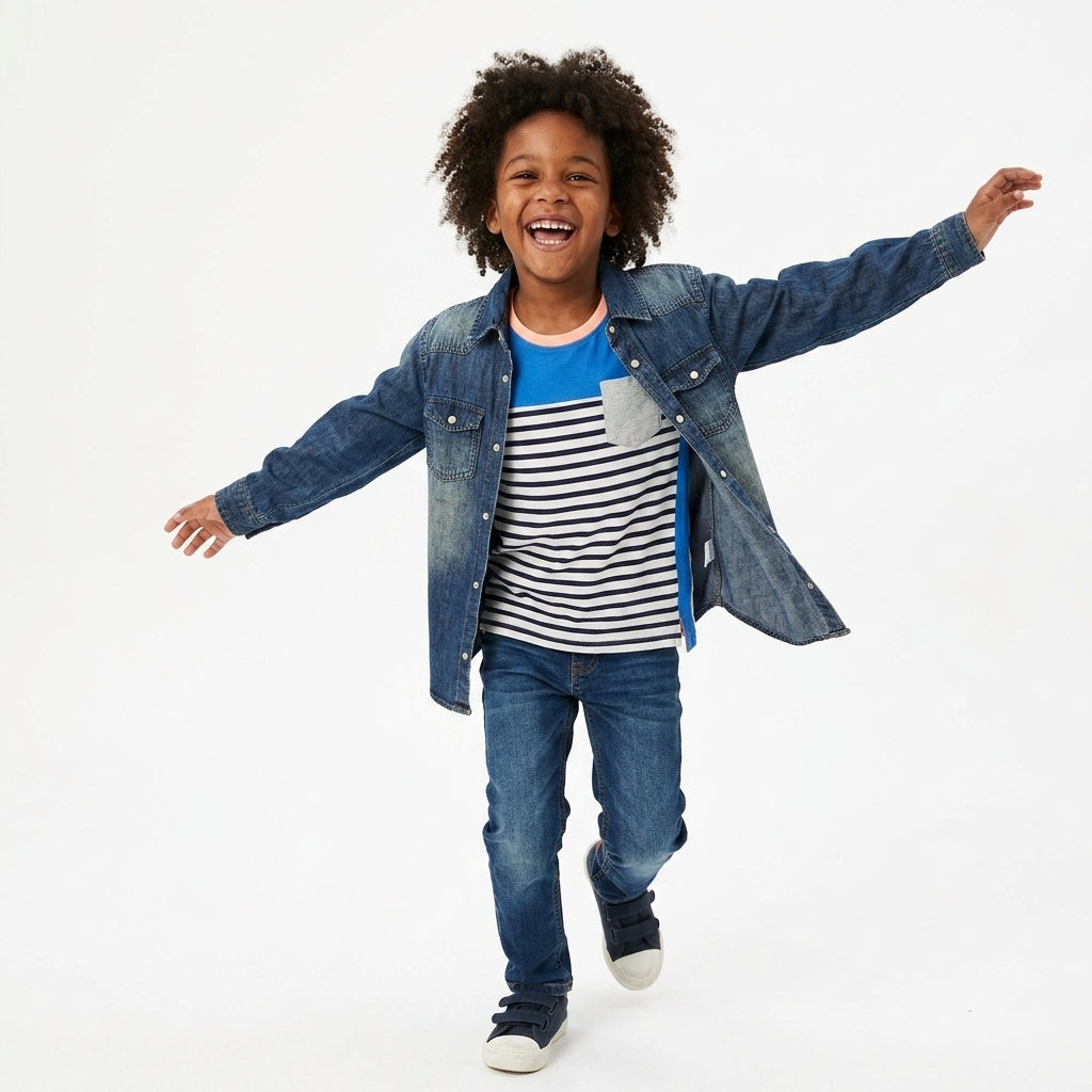 Two-piece boys' clothing ensemble — Styled Layered Ensemble | Generated by Modelize
