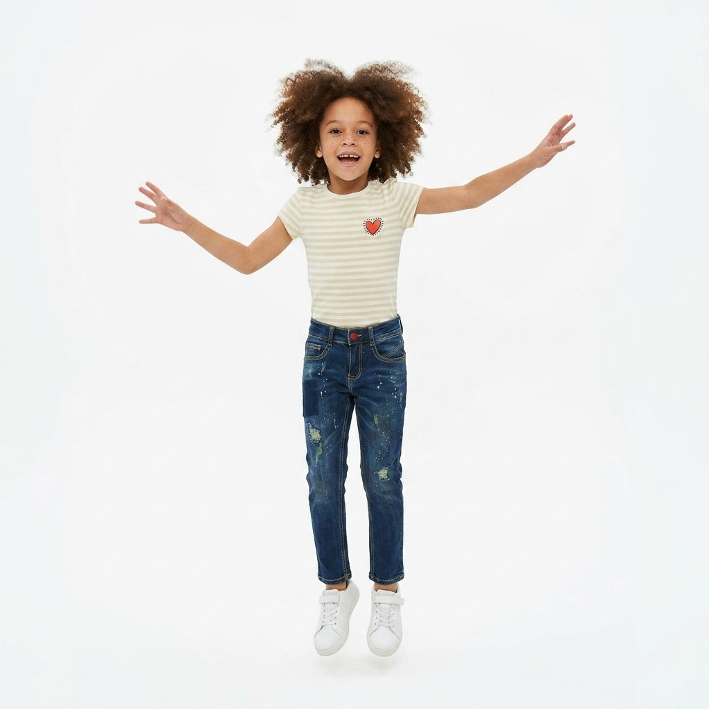 Children's two-piece clothing set — Styled Full-Length Studio Look | Generated by Modelize