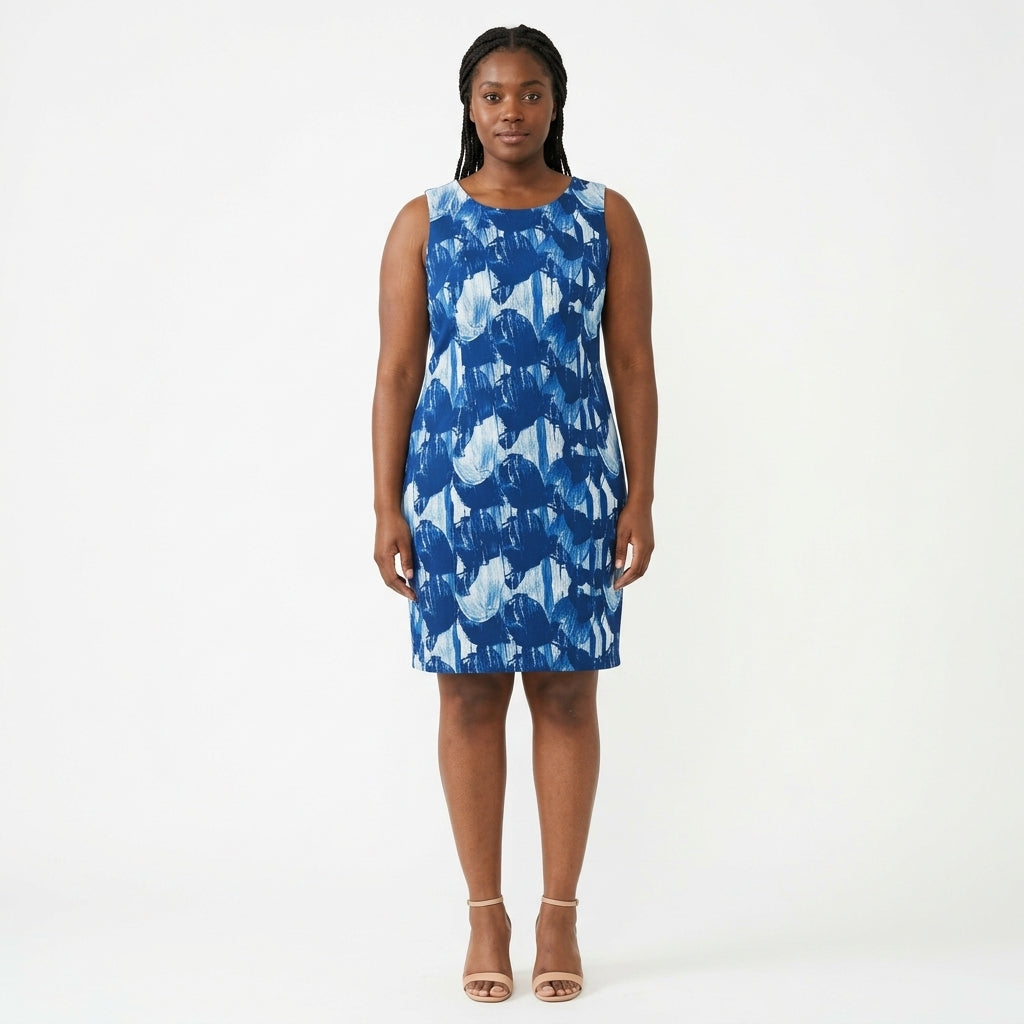 Sleeveless sheath dress — Fabric and Pattern Detail | Generated by Modelize