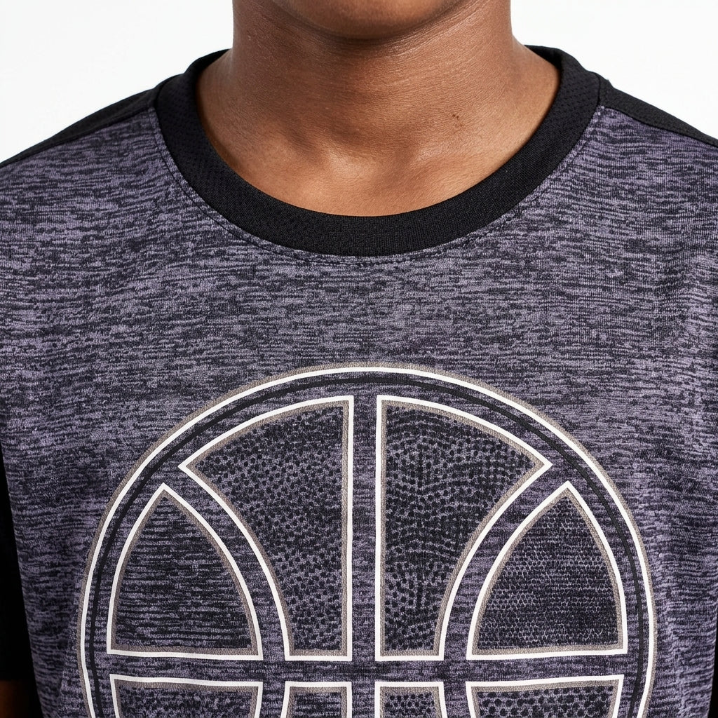 Boys' performance T-shirt — Graphic and Textile Detail | Generated by Modelize