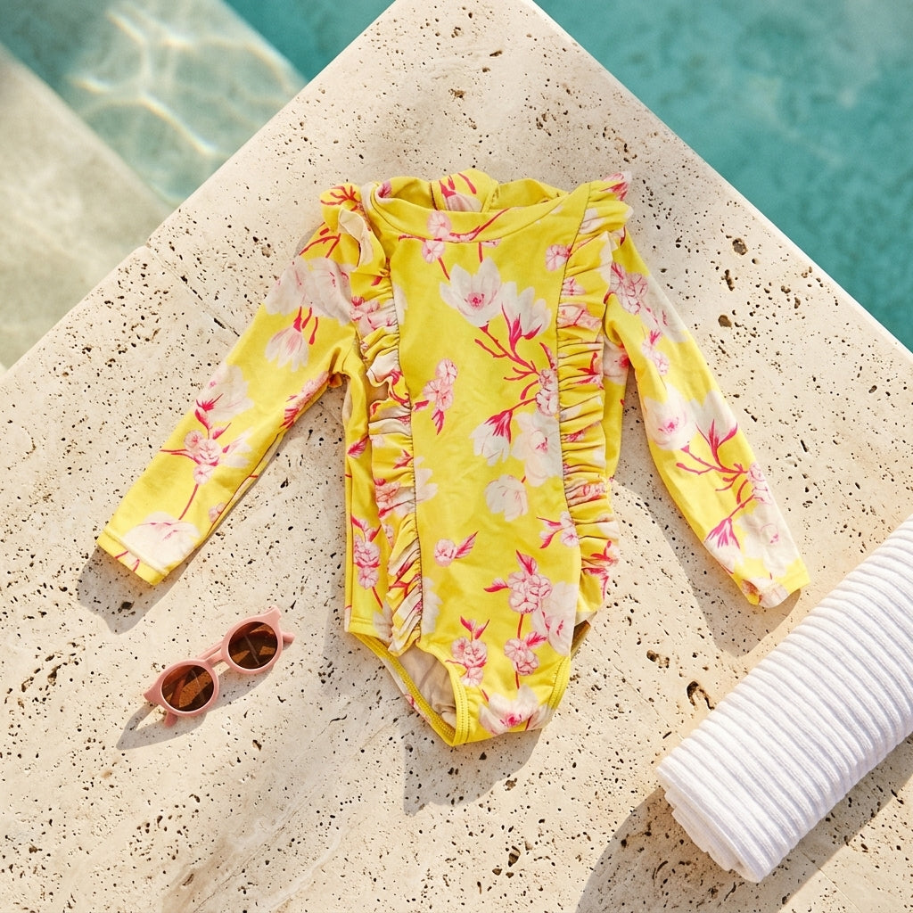 One-piece baby swimsuit — Poolside Lifestyle | Generated by Modelize