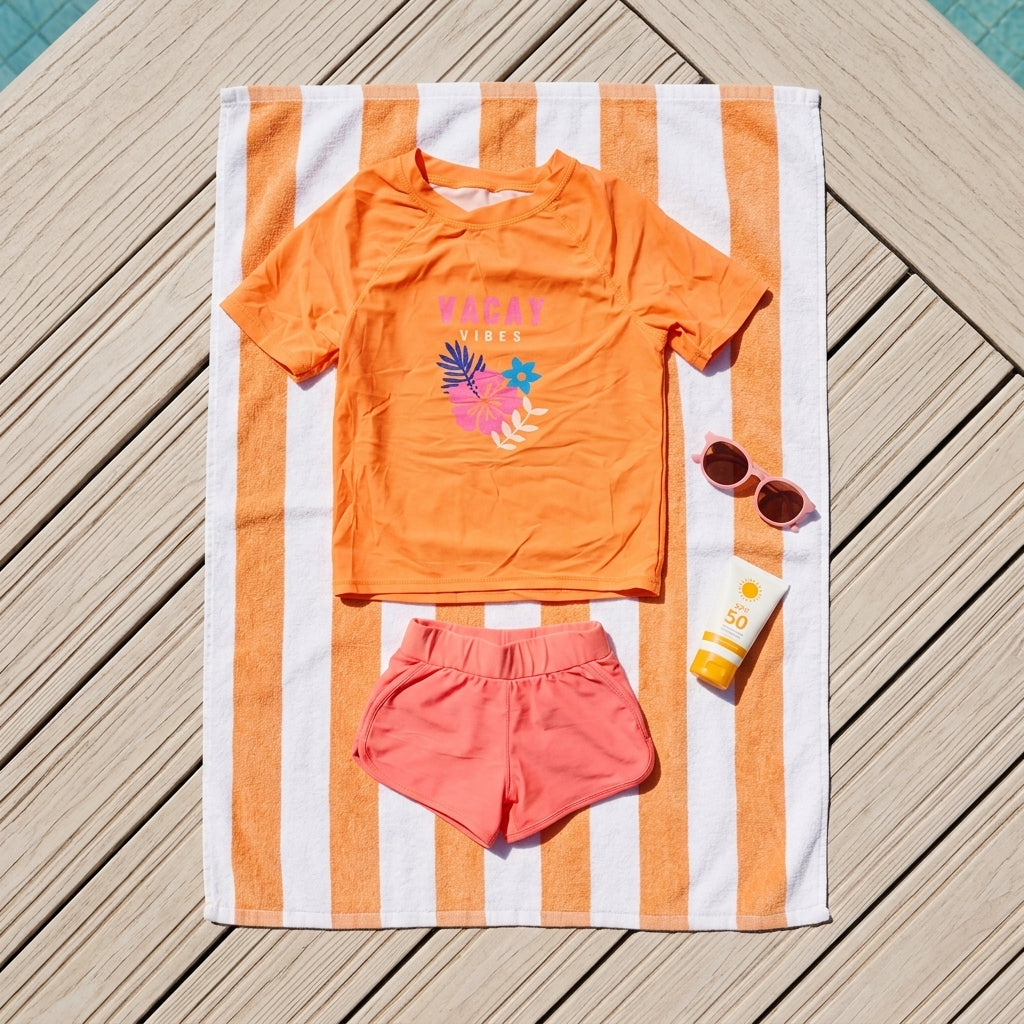 Two-piece child's swimwear set — Summer vacation lifestyle | Generated by Modelize