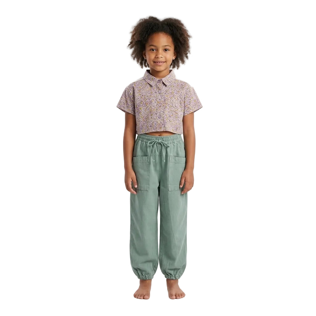 Two-piece kids' ensemble — Full Length Studio Silhouette | Generated by Modelize