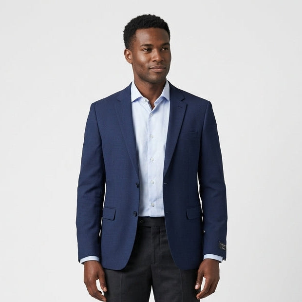 Men's formal ensemble (blazer and shirt) — Full Outfit Catalog Shot | Generated by Modelize