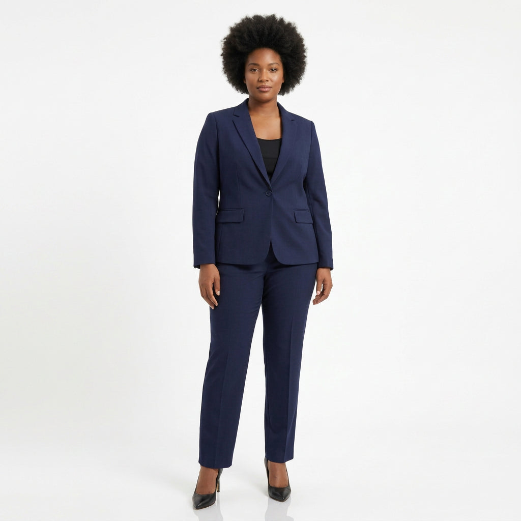 Two-piece tailored suit — Fabric and Lapel Detail | Generated by Modelize