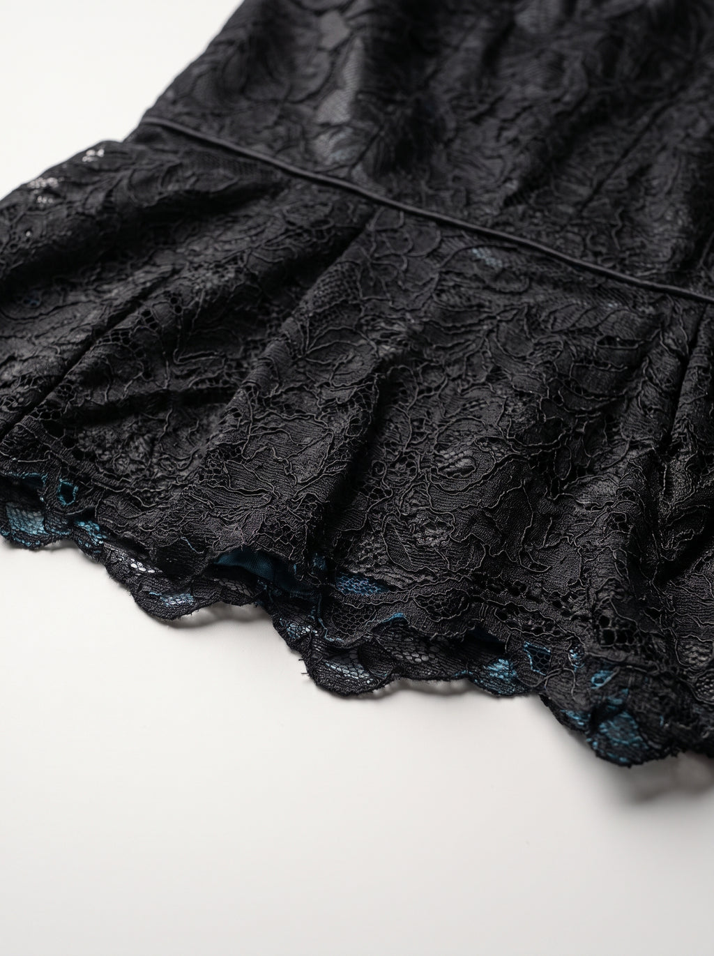 Lace peplum corset top — Lace Pattern & Scallop Edge Detail | Generated by Modelize