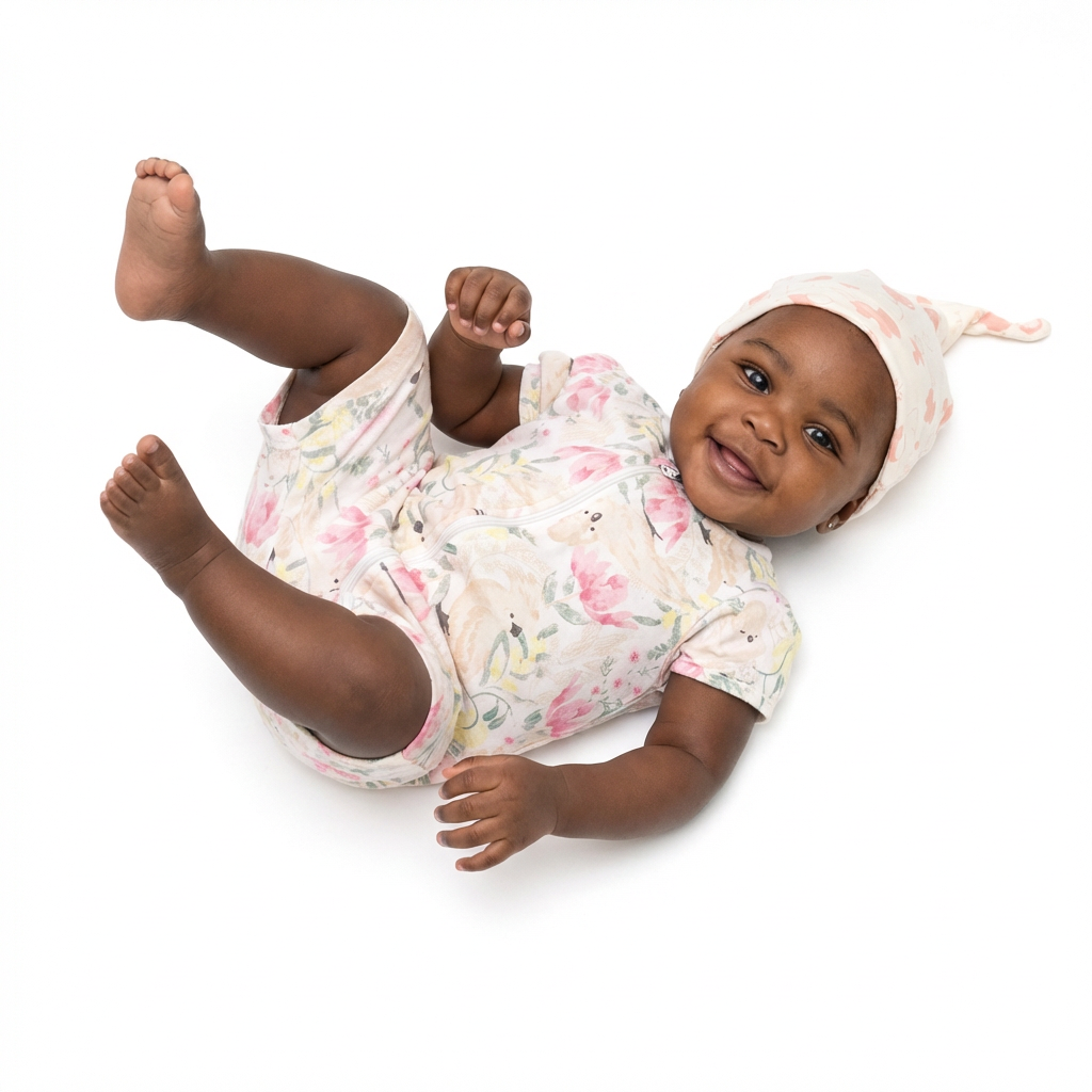B - Ensemble combishort + bonnet 3 - 6 mois #327
